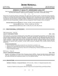 Quality Assurance Resume Example