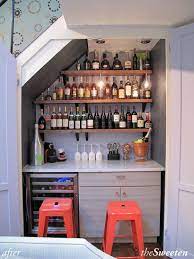 A Closet Turned Wine Bar Bars For Home Closet Bar Bar Under Stairs