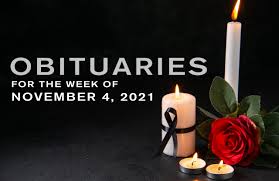 Obituaries for the week of Nov 4, 2021