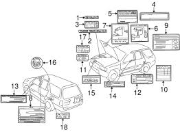 Compare 1998 toyota 4runner different trims: Labels For 1998 Toyota 4runner Toyota Parts Center