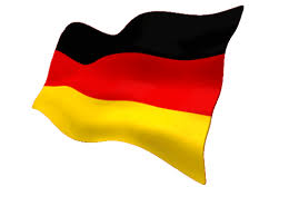 A blue square with a white cross inside is in the upper left corner. Flag Of Germany On Gifs More Than 20 Animations For Free