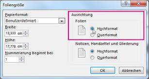 Check spelling or type a new query. Andern Der Seitenausrichtung In Powerpoint Zwischen Querformat Und Hochformat Office Support