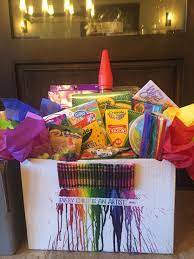 Silent Auction Basket Ideas Arts And Crafts Basket Every Child Is An Artist Melte Silent Auction Gift Basket Ideas Auction Baskets Auction Gift Basket Ideas
