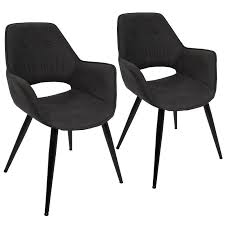 Contemporary Black Dining Accent Chairs Set Of 2 Mustang In 2020 Accent Chair Set Lumisource Contemporary Accent Chair