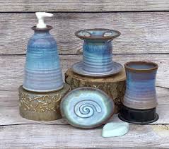 But why settle for pleasant when you can have paradise? Bathroom Set Pieces In Mist Glaze Salvaterra Pottery