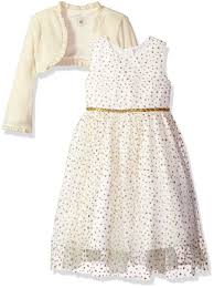 Black And Gold Dress Amazon Marmellata Little Girls Holiday Dress With Shrug Ivory Gold 3t Details Can Be Found By Clicking On The Image It Is Am Holiday Dresses Dresses Girl Outfits