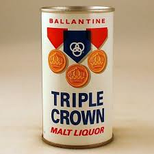 Ballantine Triple Crown Malt Liquor Newark N J 1966 Vintage Beer Labels Beer Brands Old Beer Cans