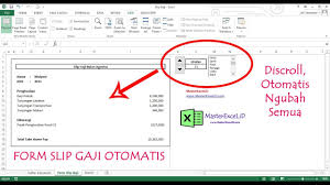 Sebagaimana slip gaji lainnya, slip gaji pegawai swasta juga memuat informasi tentang nama perusahaan, periode gaji, data karyawan, dan gambar di atas adalah contoh slip gaji karyawan notaris dengan jabatan driver. Cara Membuat Slip Gaji Otomatis Di Excel Youtube