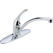 Kitchen faucets add functionality and style. Delta Foundations Single Handle Standard Kitchen Faucet In Chrome The Home Depot Canada