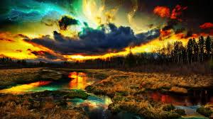 Digital Art Nature River Clouds Stars Forest Landscape Oil Painting Nature 1920x1080 Download Hd Wallpaper Wallpapertip Tons of awesome digital art wallpapers to download for free. digital art nature river clouds