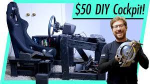 196 Diy Budget Drift Racing Sim Cockpit From Wood With Measurements Youtube Racing Simulator Cockpit Diy Video Game