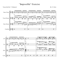 Destiny 2 the dawning 2020 recipes. Impossible Exercise Sheet Music For Snare Drum Bass Drum Crash Tenor Drum Mixed Quartet Download And Print In Pdf Or Midi Free Sheet Music With Lyrics Musescore Com