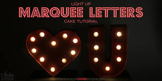 Light Up Marquee Letter Cake Avalon Cakes