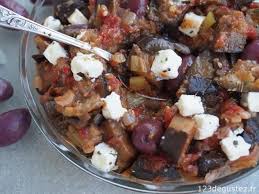 Salade D Aubergines A La Grecque 1 2 3 Degustez Recette Salade Aubergine Salade Recette Aubergine