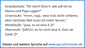 Grundschule Oh Nein Eine 4 Wie Soll Ich Es Mama Und Papa Sagen