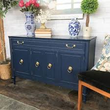 Traditional Buffet Sprayed In Navy Lacquer No Longer Available In 2020 Buffet Decor Dining Room Decor Buffet Furniture