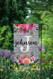 Monogram Garden Flag Personalized Garden Flag Welcome Garden Etsy Monogram Garden Flag Personalized Garden Flag Garden Flags
