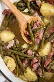 Fresh green beans, slow stewed in the southern way with cubed or sliced salt pork or fatback. Southern Green Beans And Potatoes