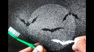 How to splatter paint with a toothbrush. Excellent Spray Painting With Tooth Brush Bats You Should Know Fabric Spray Paint Spray Paint Art Spray Print