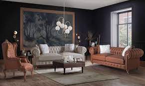 Hier kommen unsere besten tipps für ein stylisches zuhause © istockphoto mit diesen tipps wirkt ihr wohnzimmer edler. Casa Padrino Luxus Chesterfield Sofa Grau Braun 240 X 100 X H 78 Cm Edles Wohnzimmer Sofa Chesterfield Mobel