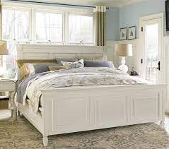 Country Chic White Queen Size Bed Frame Coastal Bedroom Furniture Bedroom Furniture Sets Beach Bedroom Furniture