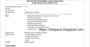 Tema / sub tema : 25 Rppm Tema Keluargaku Paud Images Silabus Rpp