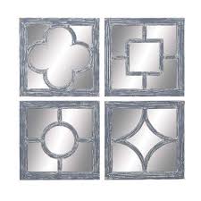 Woodland Imports 4 Piece Wall Mirror Set Wall Mirrors Set Mirror Wall Decor Modern Mirror Wall
