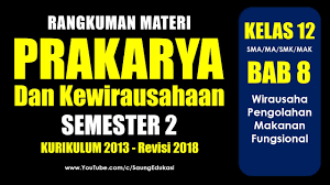 We did not find results for: Kelas 12 Prakarya Dan Kewirausahaan Bab 8 Semester 2 Kurikulum 2013 Revisi 2018 Youtube