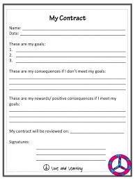 Review the student's daily behavior and marks with them in a productive manner, discussing how they felt they did, why, and what to change or do differently the next day, etc. 27 Behavior Contract Templates Teen Example Printable A Day In Our Shoes