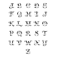 This is the only acceptable way: Split Monogram Font Fancy Regal Letters Alphabet Free Svg Files Svgheart Com