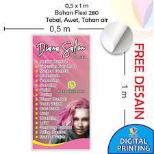 Maybe you would like to learn more about one of these? Spanduk Salon Ukuran 0 5 M X 1 M Free Desain Shopee Indonesia