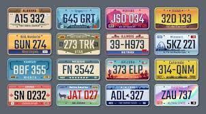Add text or make a collage for free. Free Vector Usa License Plate Set