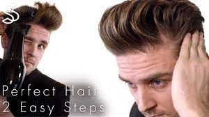 Men's hair tends to be shorter on their nape and sides, so you'll usually find more tangles on the top of the head. Perfect Blow Dry And Quiff Hairstyle Techniques New Fiber Wax Test Men Youtube