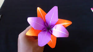 Cara Membuat Origami Bunga Lily Ganda Origami Bunga Dan Tanaman Easy Origami For Kids Origami Notebook Origami Gifts