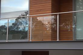 Semi Frameless Glass Balustrade With Stainless Steel Posts And Handrail Balcony Glass Design Glass Balustrade Glass Balcony