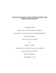 Can Oral Reading Fluency Scores On Dibels Orf Predict Istep