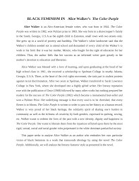 Pdf Black Feminism In Alice Walker S The Color Purple