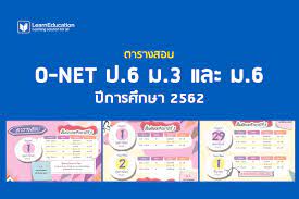 การสมัครสอบโอเน็ต ระดับเทียบเท่า ม.6 ปีการศึกษา 2563 คุณสมบัติของผู้สมัครสอบ ต้องเป็นนักเรียนที่ไม่ได้ศึกษาตามหลักสูตรแกนกลางการศึกษาขั้น. à¸•à¸²à¸£à¸²à¸‡à¸ªà¸­à¸š O Net à¸› 6 à¸¡ 3 à¹à¸¥à¸° à¸¡ 6 à¸› à¸à¸²à¸£à¸¨ à¸à¸©à¸² 2562 Learn Education