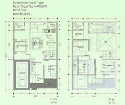 Denah Rumah Minimalis 2 Lantai 8 12 Denah Rumah Desain Rumah Desain Rumah 2 Lantai