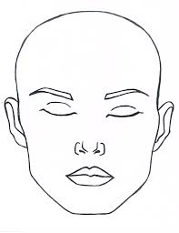 Blank Closed Eyes Face To Print And Laminate Or Paint For