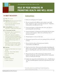Don't forget to answer the questions asked by the operator. Role Of Peer Workers In Promoting Health And Well Being