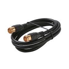 Steren 205 315bk 6 Ft Rg59 Cable Coaxial Gold Plated Quick F Disconnect Coax Cable Black Molded Ends Rg 59 Jumper With Push On F Connectors Tv Video