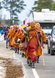 Have you been following the Buddhist monks on their Walk for Peace? So  incredible and inspiring. It fills us with hope. They are on a 2300 mile  journey for peace which will