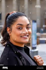 People having their photograph taken in front of the Abraham Lincoln  statue, Lincoln Memorial, Washington DC USA Stock Photo