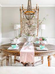 French Country Dining Room Reveal With Blogger Pamela Dyer Kathy Kuo Home Shabby Chic Dining Room French Country Dining Room Dining Room Decor