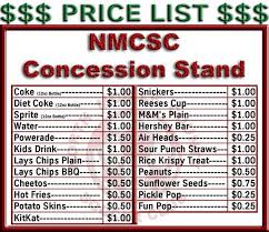 Concession Stand Really Clear Multiple Price Signs Are Key Concession Stand Sign Concession Stand Concession Stand Menu