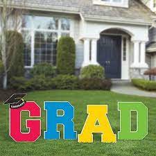 Grad Corrugated Yard Stakes Walmart Com In 2021 Graduation Yard Signs Yard Signs Graduation Party Supplies