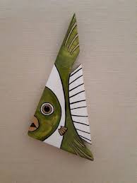 Fish wall hanging with origami paper // paper craft for kids. 32 Awesome Fish Wall Decoration House The Design Wooden Fish Fish Wall Art Fish Wall Decor