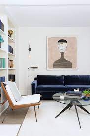 Decorating With Velvet At Home Style Minimalism Navy Sofa Living Room Blue Velvet Sofa Living Room Blue Sofas Living Room