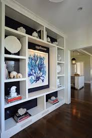 House Of Turquoise Nina Liddle Design Home Built In Bookcase Coastal Living Rooms